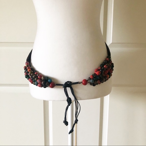 Elephant Beaded Tie Belt - Picture 6 of 7